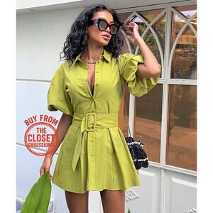 RARE!!! ZARA Belted Dress with Puff Sleeves NWT LAST ONE!!!